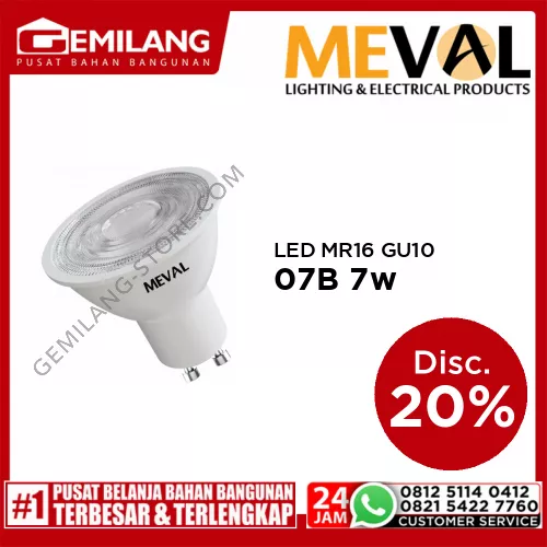 MEVAL MAXBRITE LED MR16 GU10 WW XM1-07B 7w