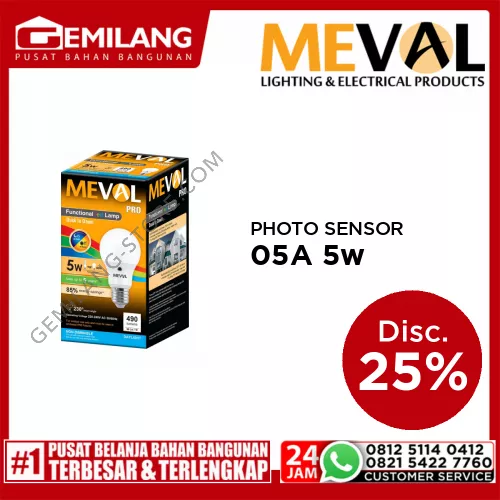 MEVAL PHOTO SENSOR LED PUTIH AF1-05A 5w