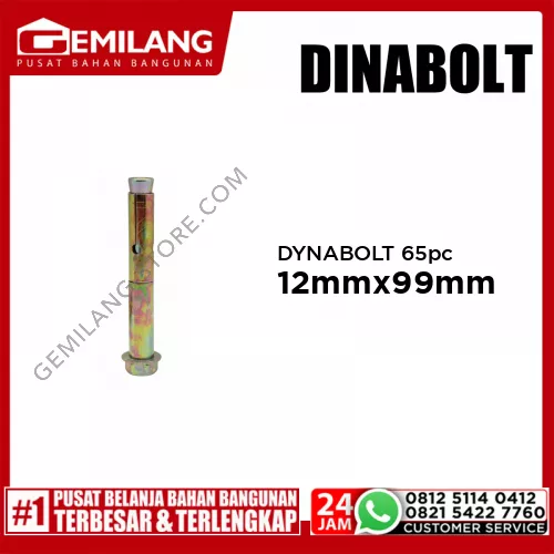 DYNABOLT 12mm x 99mm (65pc)/KOTAK