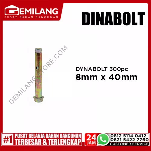 DYNABOLT 8mm x 40mm (300pc)/KOTAK