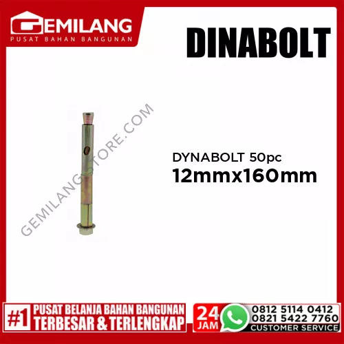 DYNABOLT 12mm x 160mm (50pc)/KOTAK