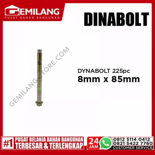 DYNABOLT 8mm x 85mm (225pc)/KOTAK