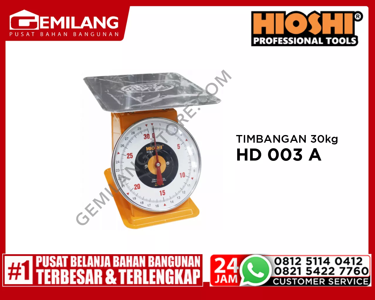 HIOSHI TIMBANGAN SEGI HD 003 A 30kg
