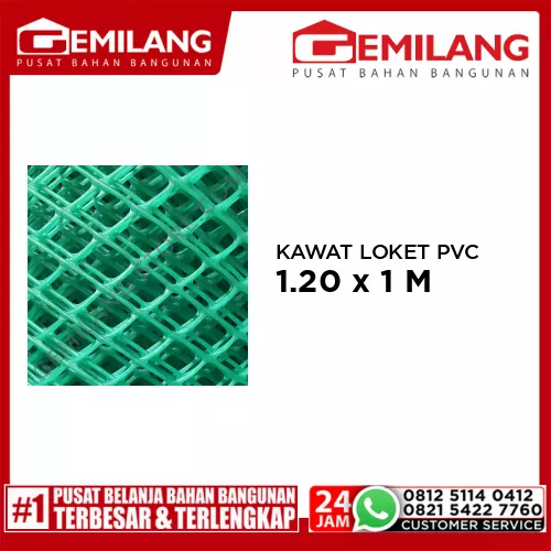 KAWAT LOKET PVC SUPER HIJAU 1/2inch (1.20 x 25mtr)/mtr