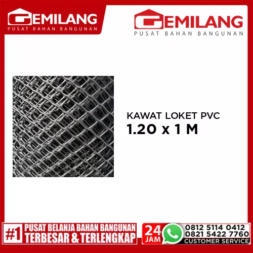 KAWAT LOKET PVC SUPER HITAM 1/2inch (1.20 x 25mtr)/mtr
