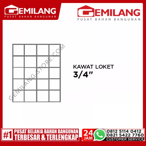KAWAT LOKET PATRI 3/4inch 1 x 15mtr