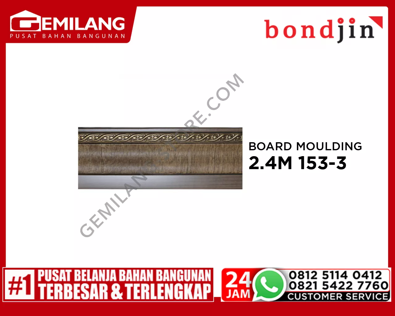 BONDJIN BOARD MOULDING 2.4M 153-3
