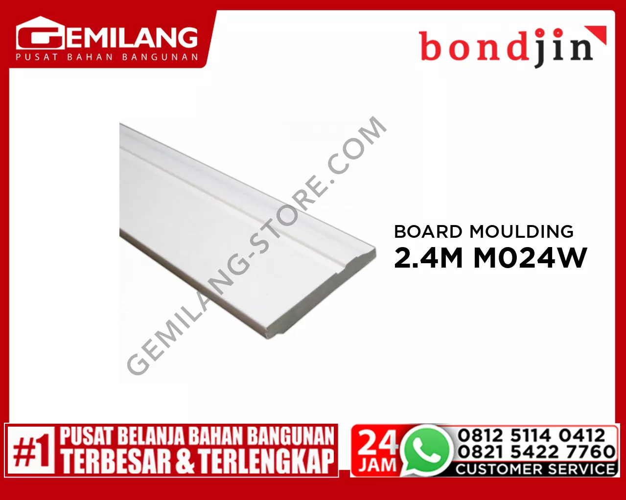 BONDJIN BOARD MOULDING 2.4M M024-W