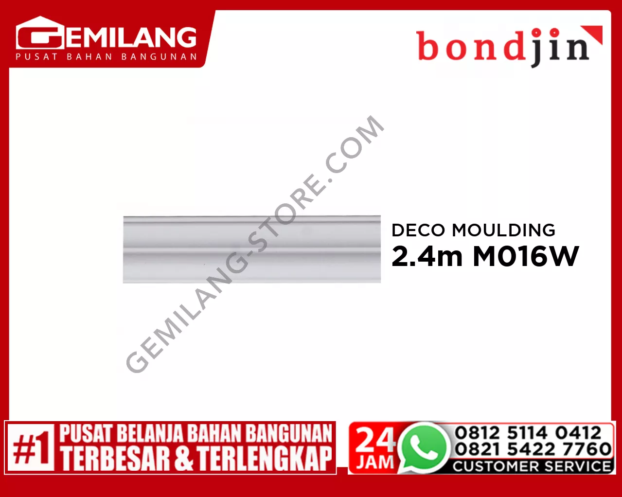 BONDJIN DECO MOULDING 2.4M M016-W