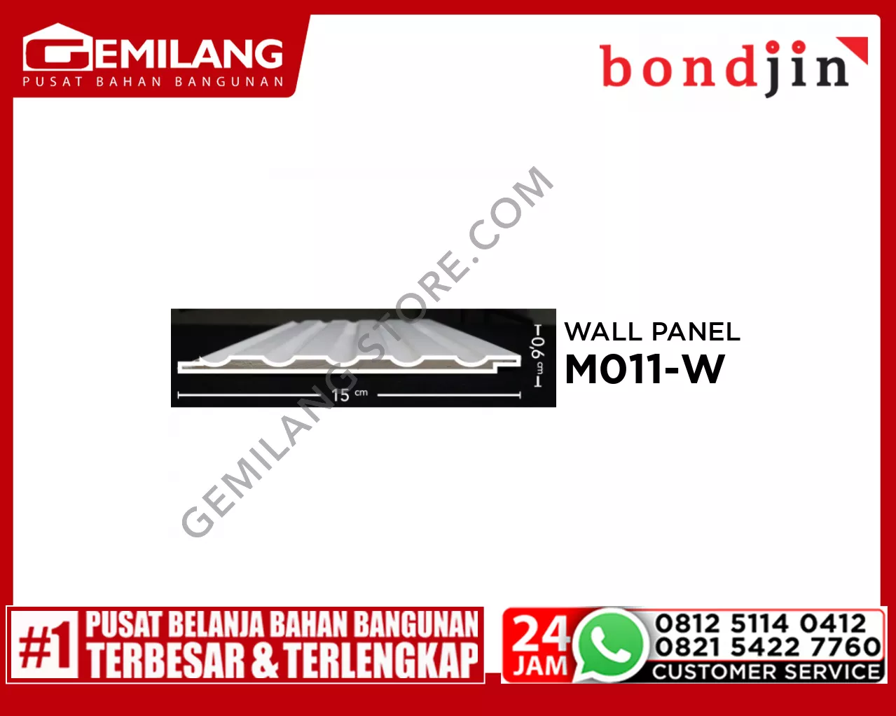 BONDJIN WALL PANEL M011-W (150 x 2400 x 6T)