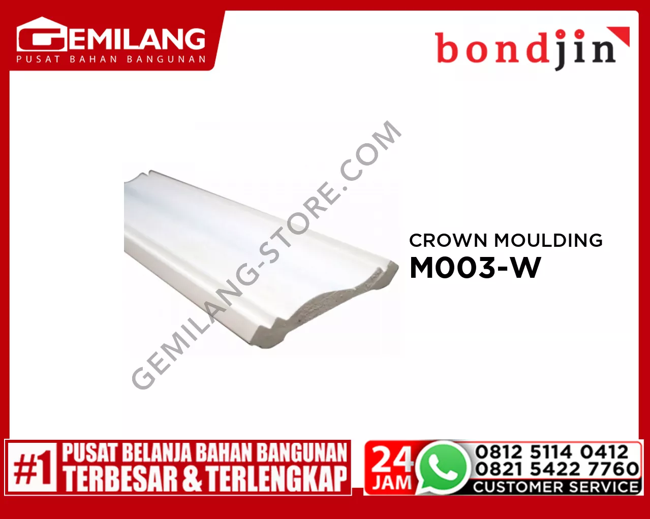 BONDJIN CROWN MOULDING M003-W (100 x 2400 x 15T)