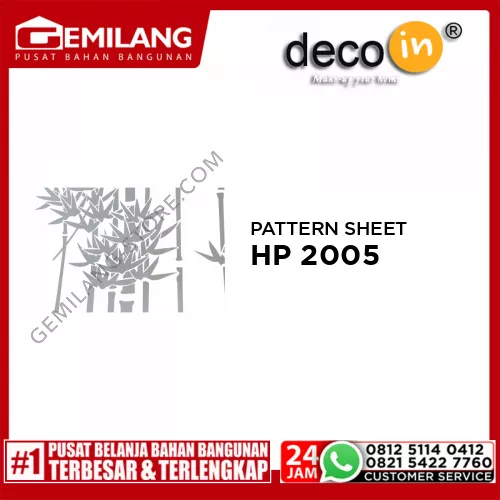 DECOIN PATTERN SHEET HP 2005 92cm /mtr