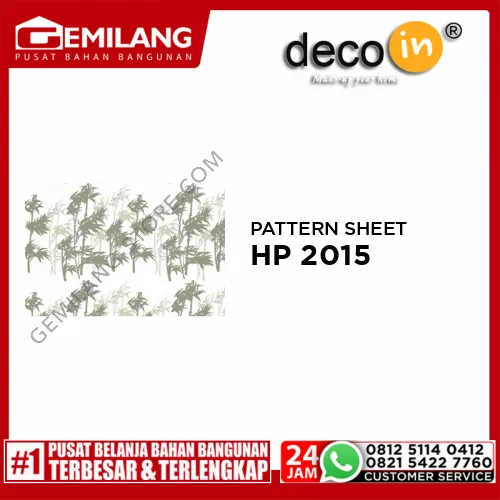 DECOIN PATTERN SHEET HP 2015 92cm /mtr