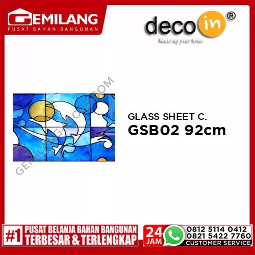 DECOIN GLASS SHEET COLOUR DOF GSB 02 92cm /mtr