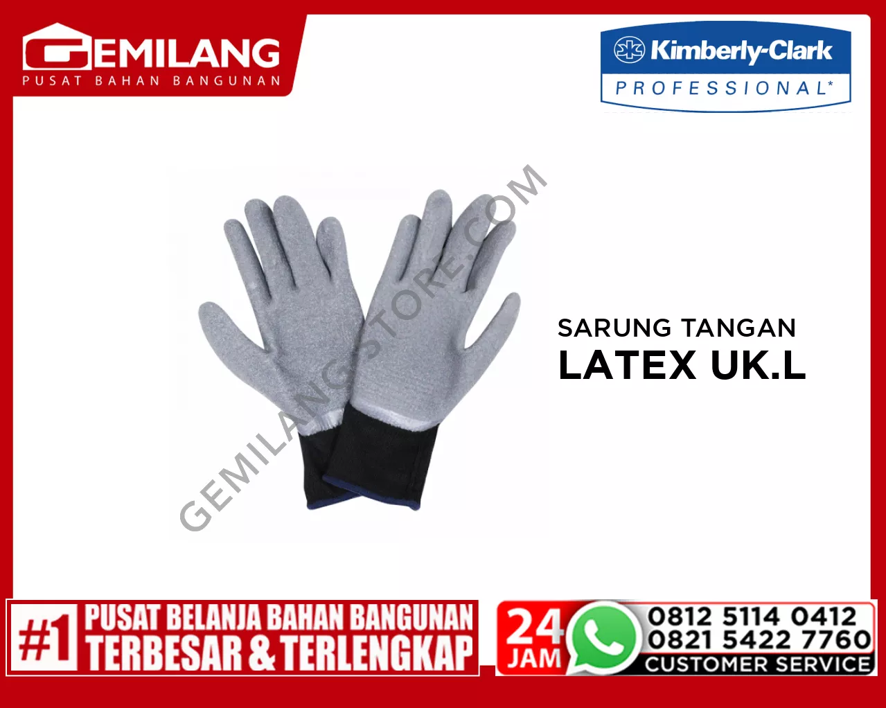 KIMBERLY CLARK SARUNG TANGAN LATEX G40 UK.L
