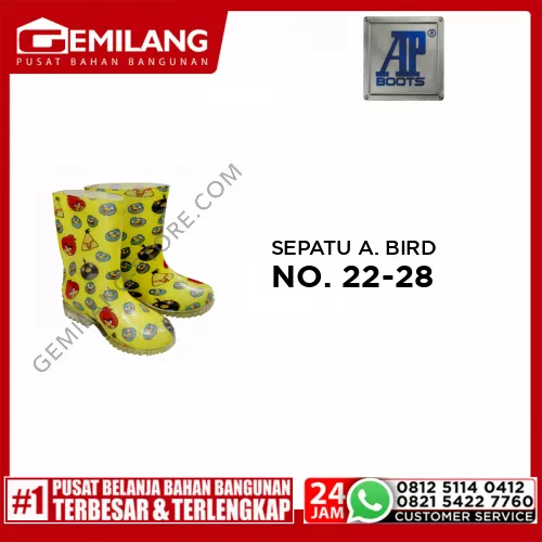 AP BOOTS SEPATU ANGRY BIRD ALL OVER 22-28