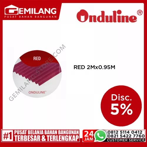 ONDULINE RED 2M x 0.95M