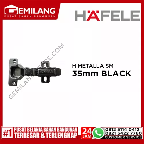 HAFELE HINGE METALLA SM 110 CUP 35mm BLACK (30600010)