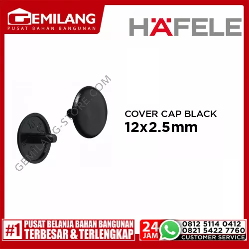 HAFELE COVER CAP BLACK 12 x 2.5mm 10pc (04504303)