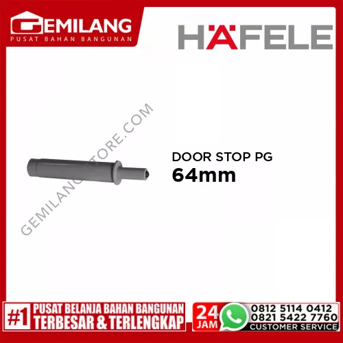 HAFELE DOOR STOP PLASTIC GREY 64mm (35637650)