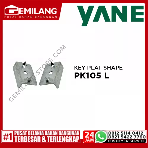 YANE KEY PLAT SHAPE PK105 L VRS STEEL (12PC)