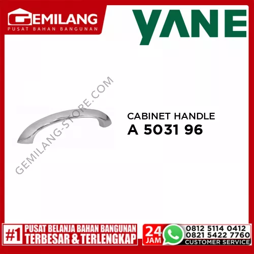 YANE CABINET HANDLE A 5031 PULL 96 NATURE CH STAINLESS STEEL