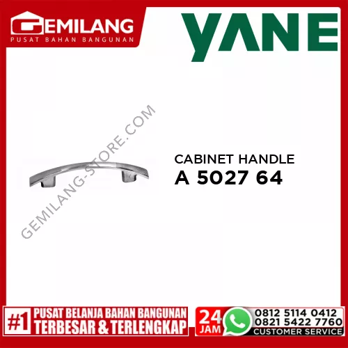 YANE CABINET HANDLE A 5027 PULL 64 NATURE CHSS STAINLESS STEEL