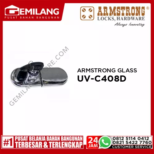 ARMSTRONG GLASS LOCK UV-C408D SQUARE DOUBLE 22 CH ZINC ALLOY