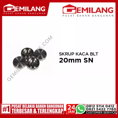 YANE SKRUP KACA BULAT 20mm SN BRASS