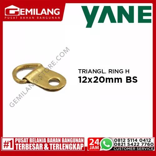 YANE TRIANGLE RING HANGER PP302D 12 x 20mm BRS STEEL (10pc)