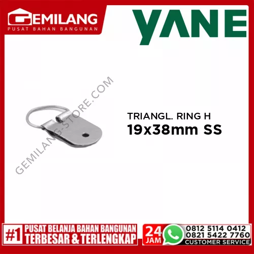 YANE TRIANGLE RING HANGER PP302E 19 x 38mm SN STEEL (10pc)