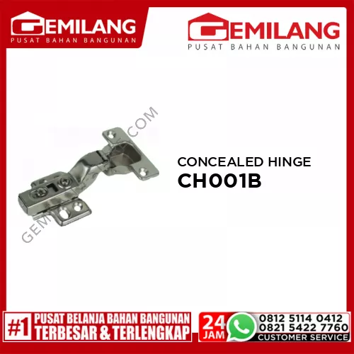 CONCEALED HINGE WITH MOUNTING PLATE CH001B CR 8 BASIC NK STEEL