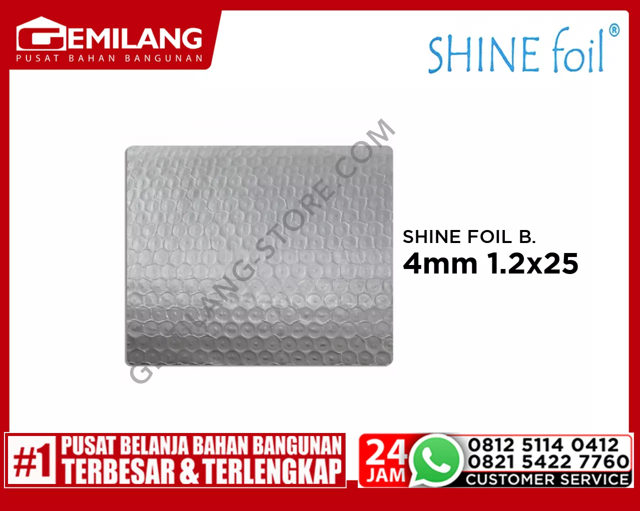 SHINE FOIL BUBBLE PREMIUM 4mm 1.2x25m