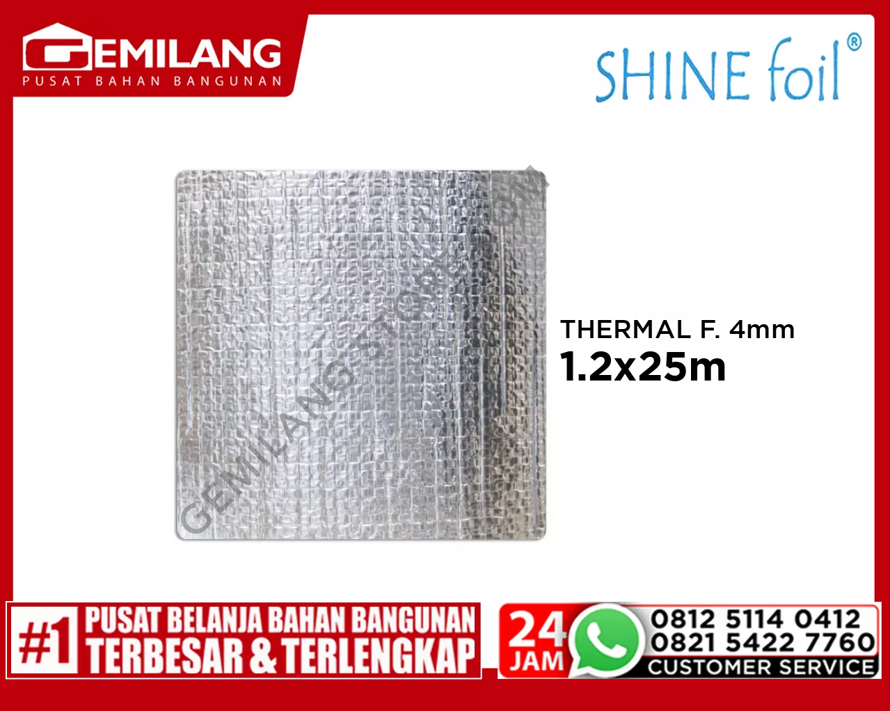 SHINE FOIL THERMAL FOAM 4mm 1.2x25m