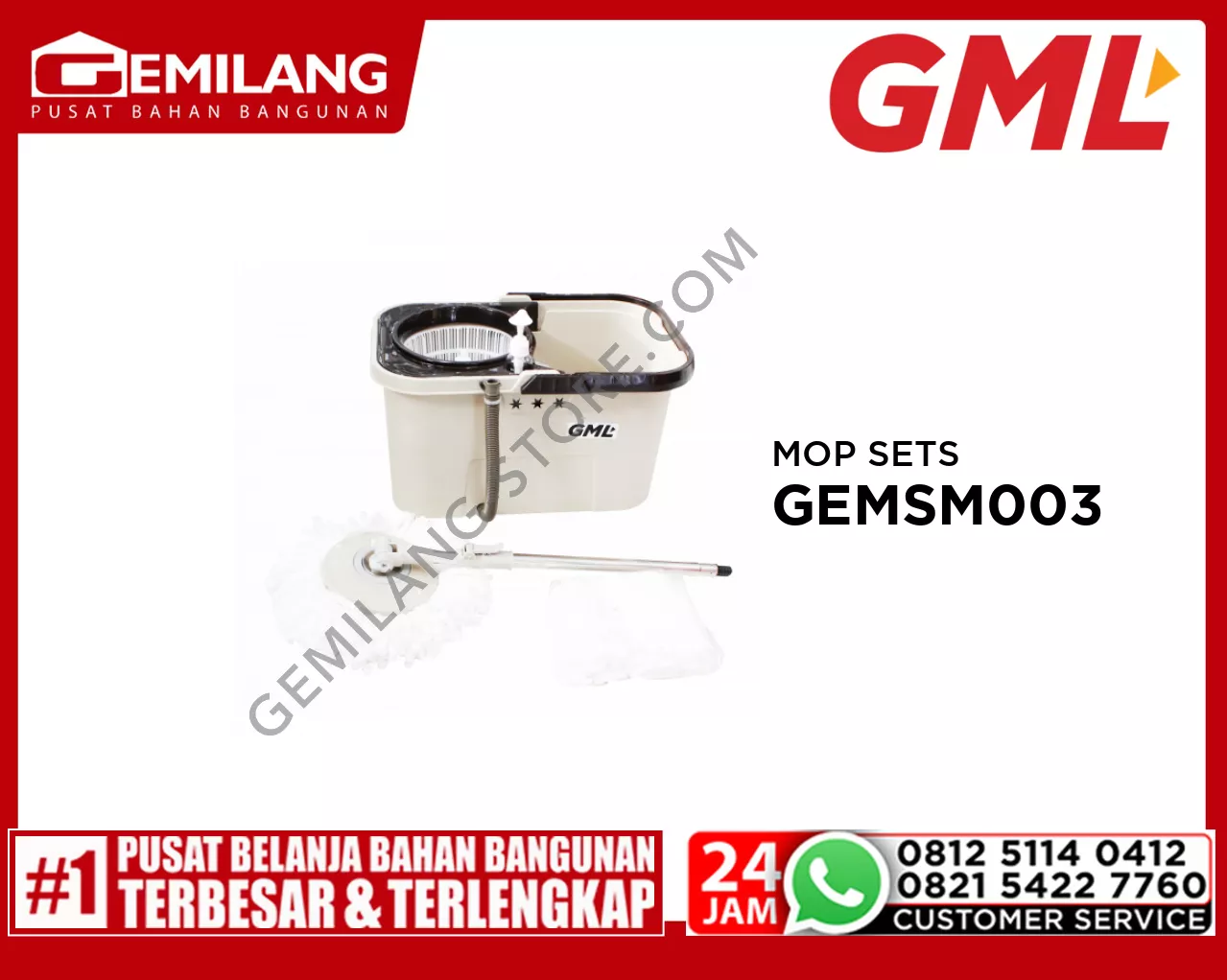 GML MOP SETS WITH 2pc MOP HEADS GEMSM003