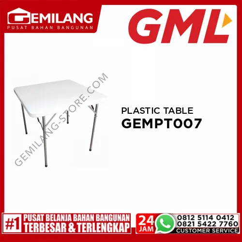 GML SQUARE FOLDING PLASTIC TABLE GEMPT007