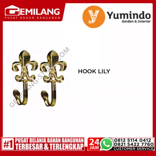 YUMINDO HOOK LILY COKLAT/GOLD