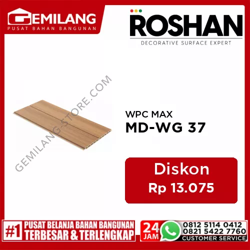 ROSHAN WPC MAX DUO SERIES FOR INDOOR JATI MD-WG 37 (2900 x 172 x 9mm)