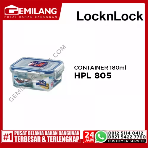 LOCK&LOCK HPL 805 REGTANGULAR CONTR 180ml