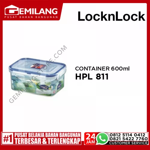 LOCK&LOCK HPL 811 RECTANGULAR CONTR 600ml