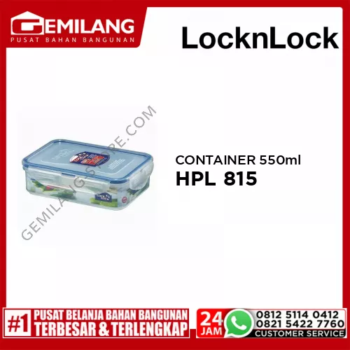 LOCK&LOCK HPL 815 RECTANGULAR CONTR 550ml