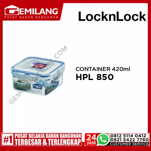 LOCK&LOCK HPL 850 SQUARE SF.CONTR 420ml
