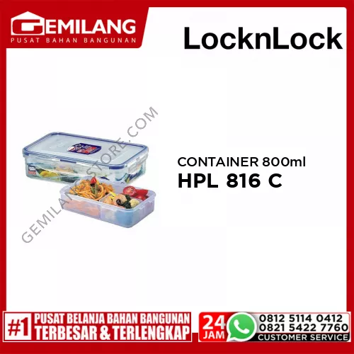 LOCK&LOCK HPL 816 C RECTANGULAR FOOD CONTAINER 800ml