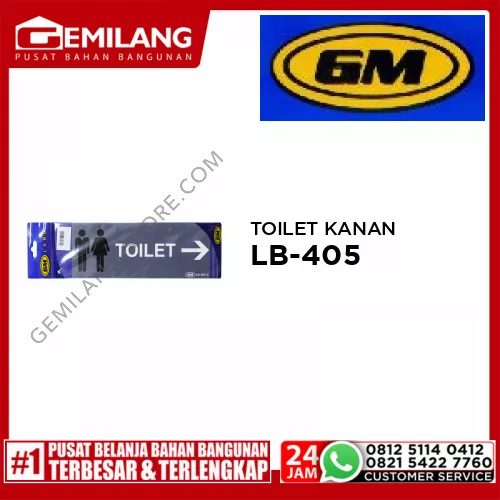 GM LABEL TOILET KANAN (warna besar) LB-405