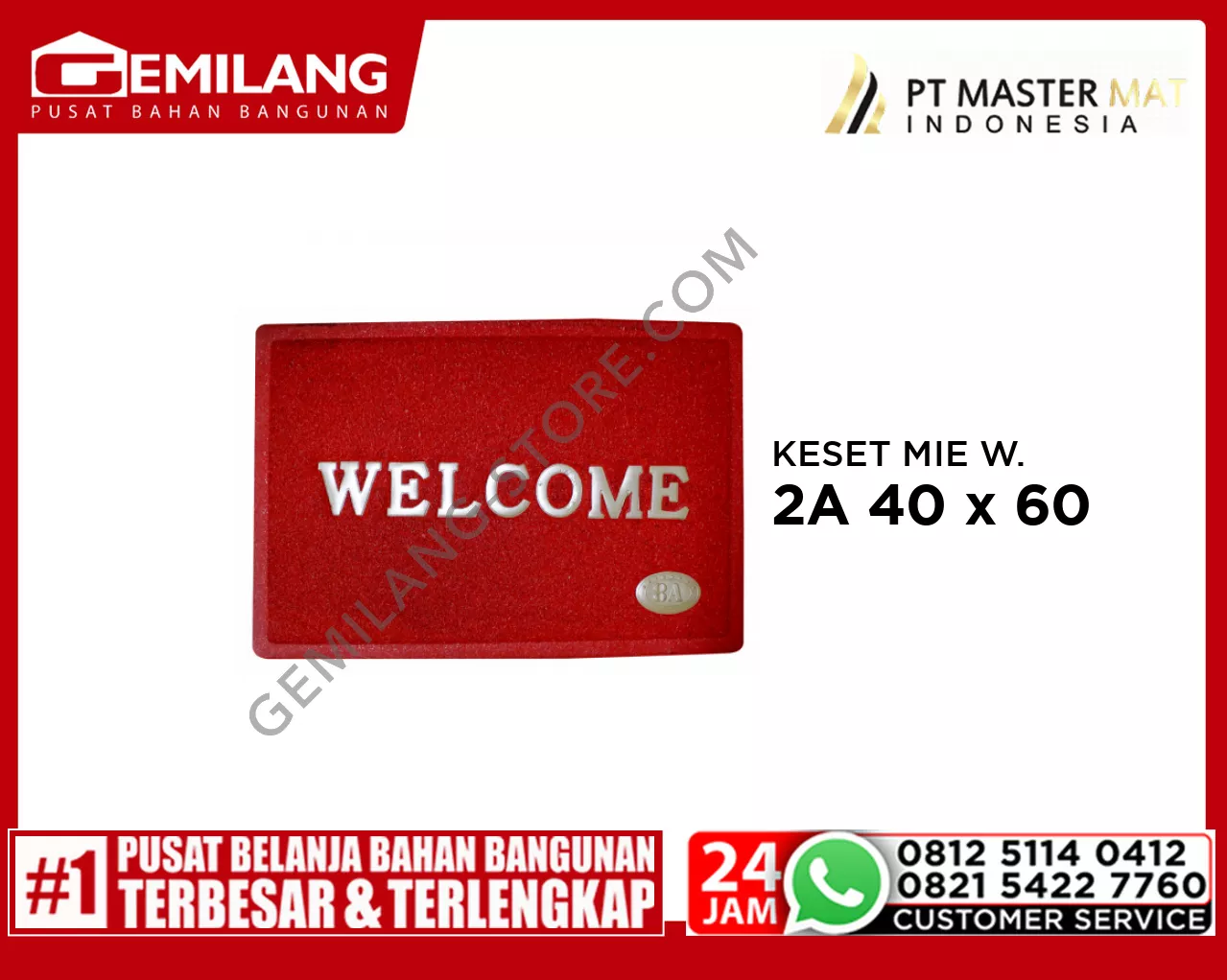 KESET MIE WELCOME 2A 40 x 60