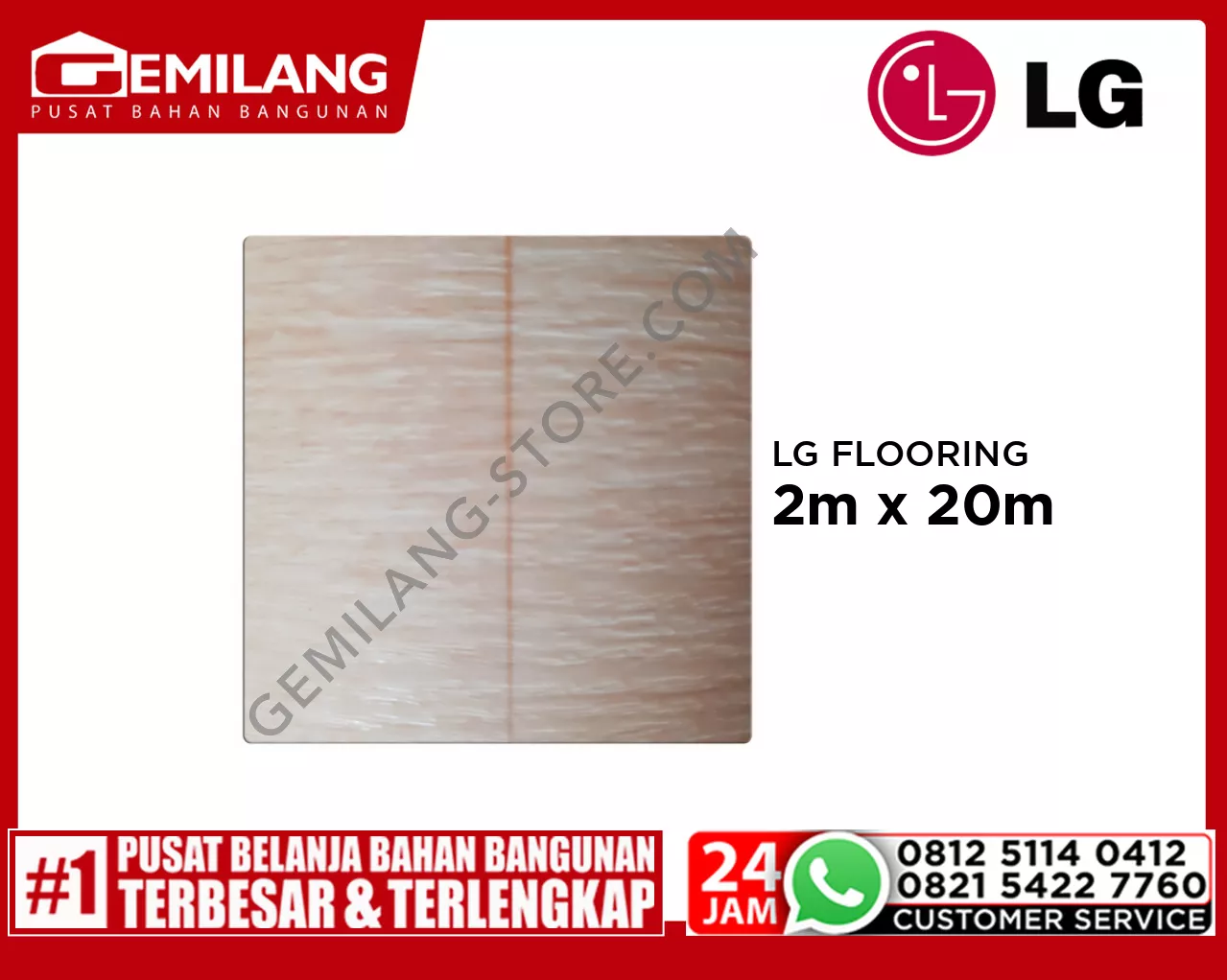 LG FLOORING 1281-022 PVC LAYER DELIGHT 2m x 20m/mtr