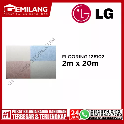 LG FLOORING 1261-02 PVC LAYER DELIGHT 2m x 20m/mtr