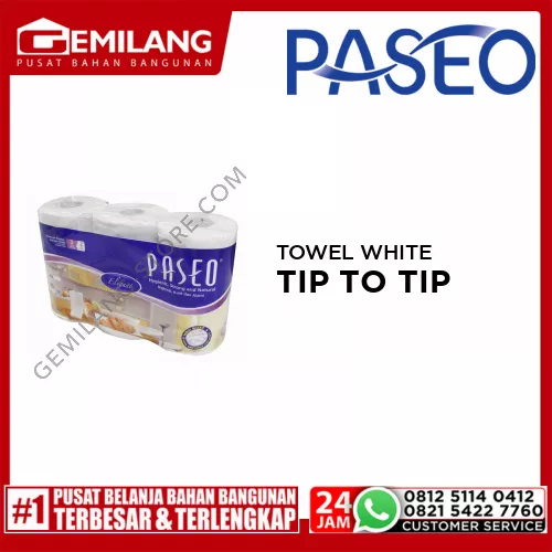 PASEO TOWEL WHITE TIP TO TIP