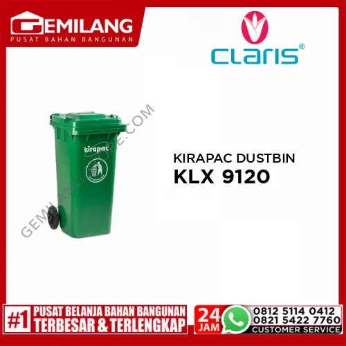 CLARIS KIRAPAC DUSTBIN KLX 9120 560 x 490 x 960mm