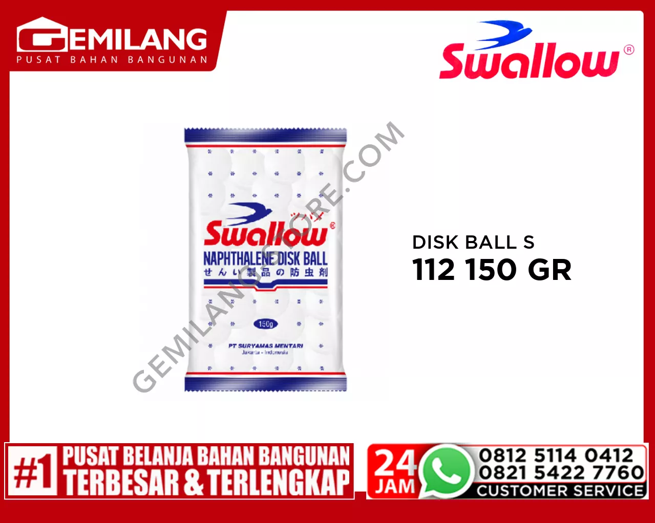 SWALLOW DISK BALL S 112 150 GR